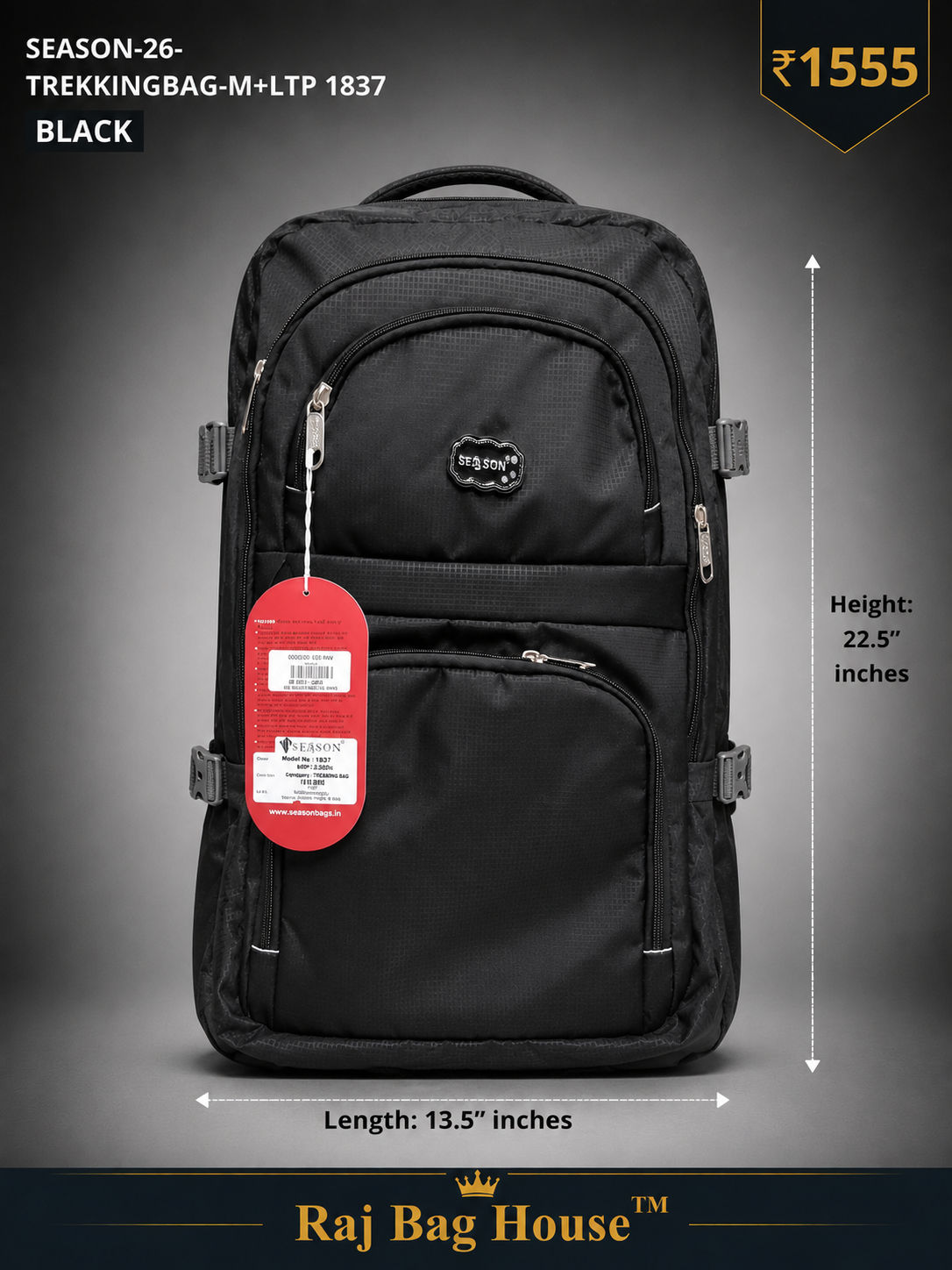Season Trekking Backpack M+LTP-1837 - Grey