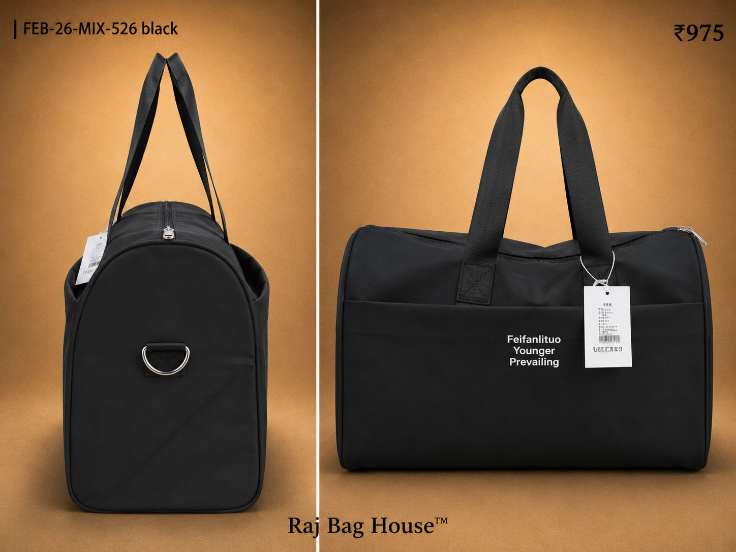 Feelings Bag Feb Mix 526 Medium Travel Bag – Black 2