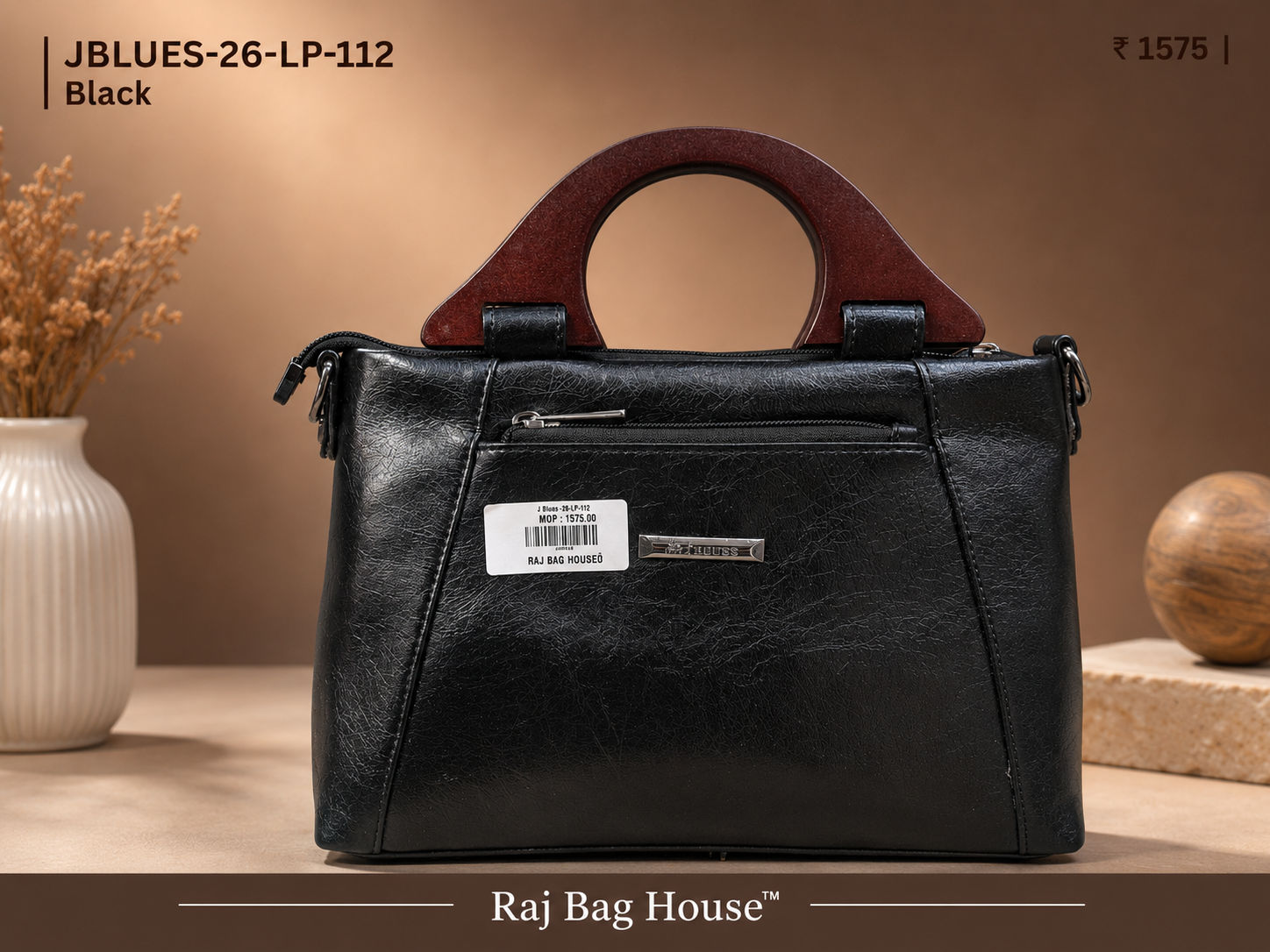J Blues Handbag Cum Sling 112 - Black