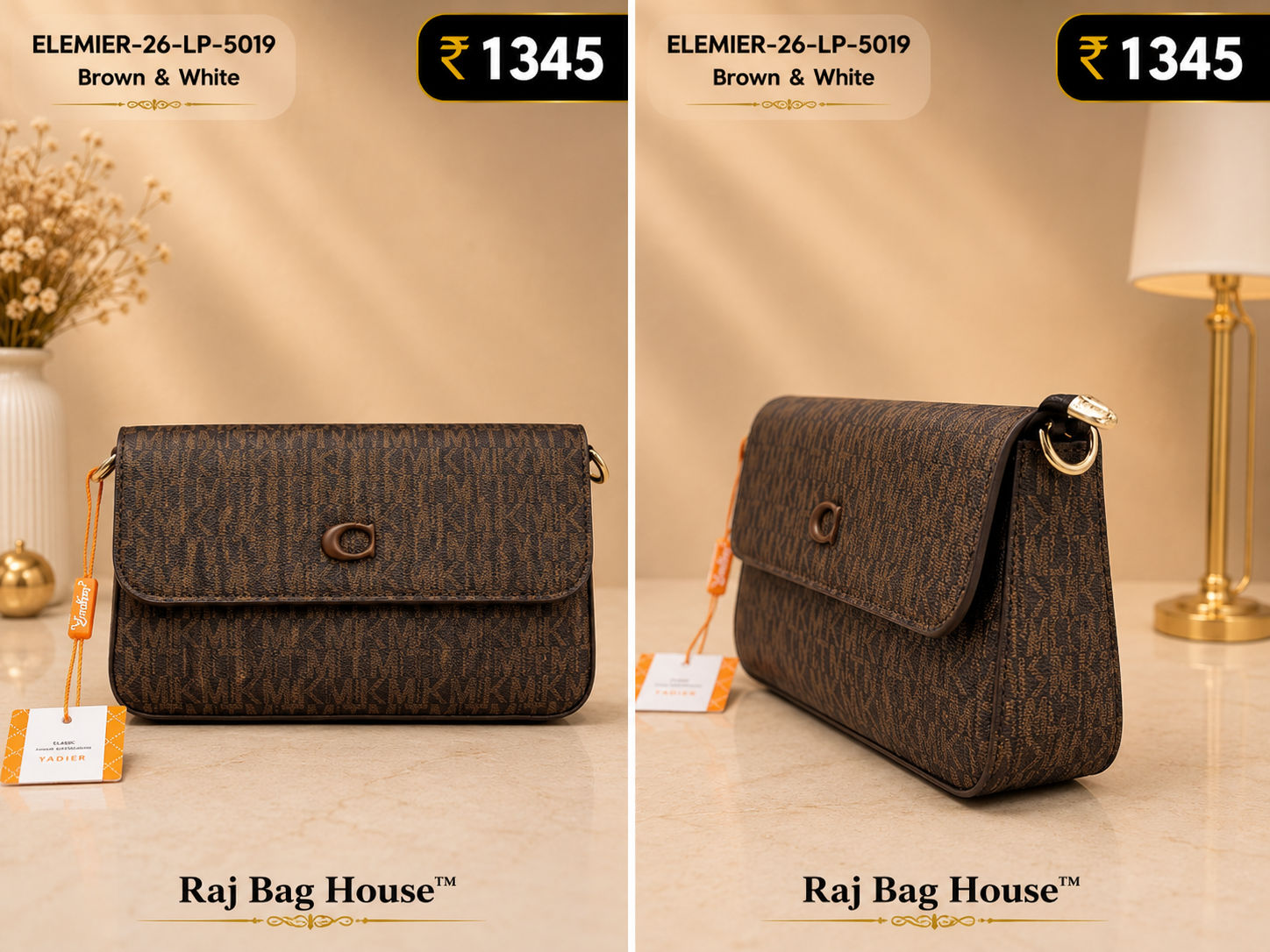 Imported Elemier 5019 Small Sling Bag – Brown