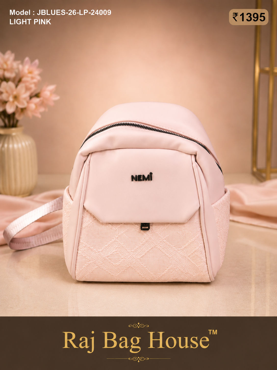 Nemi J-Blues 24009 Small Backpack – Light Pink