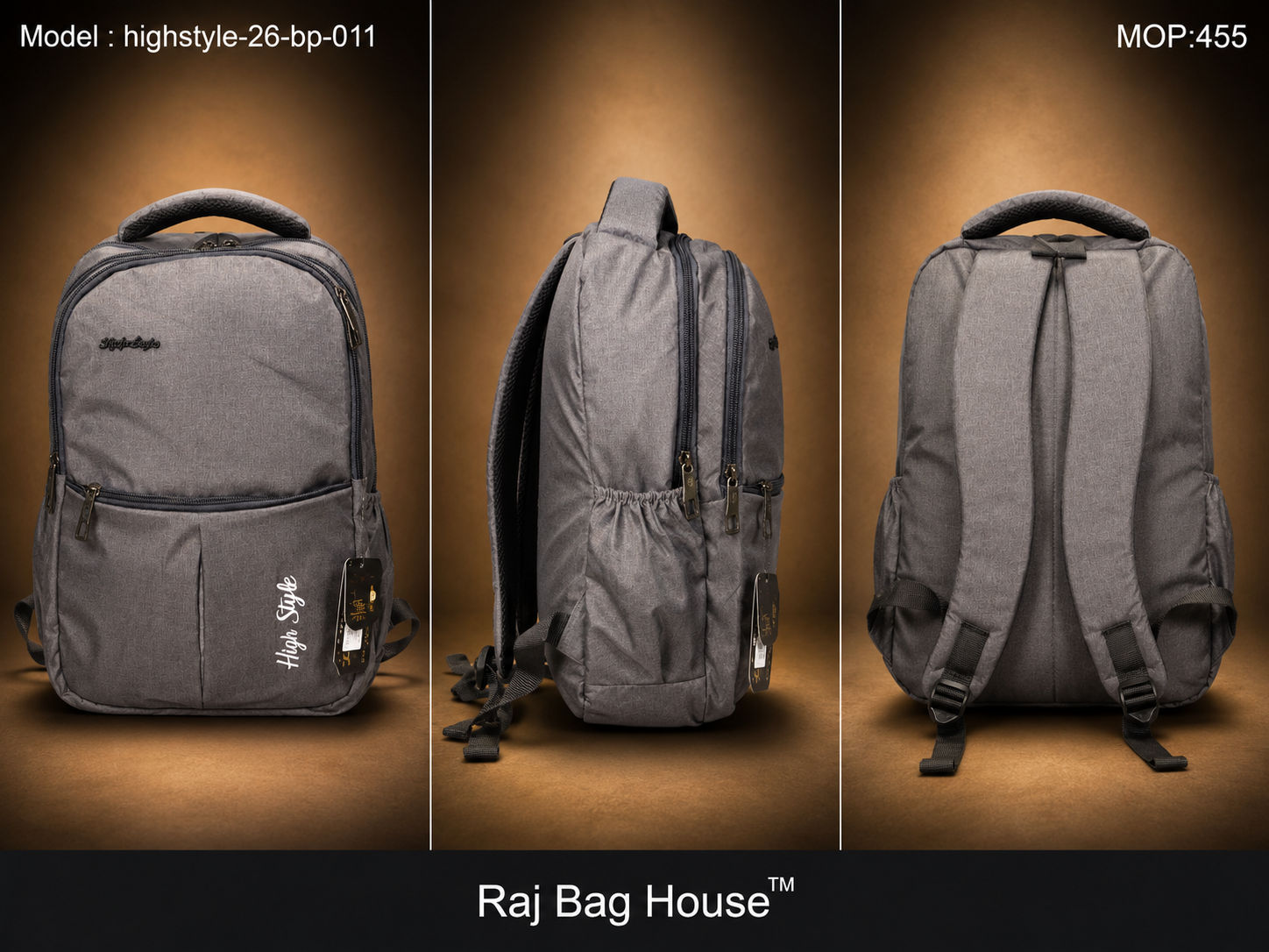 highstyle Mini Backpack 26-BP-011 - Grey