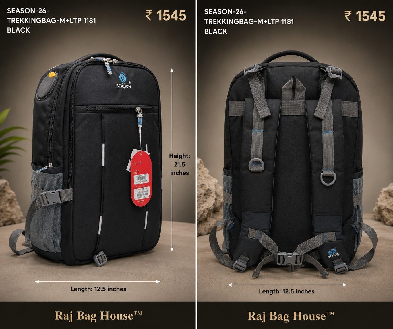 Season Trekkingbag M+ltp 1811 Cabin Backpack – Black 2