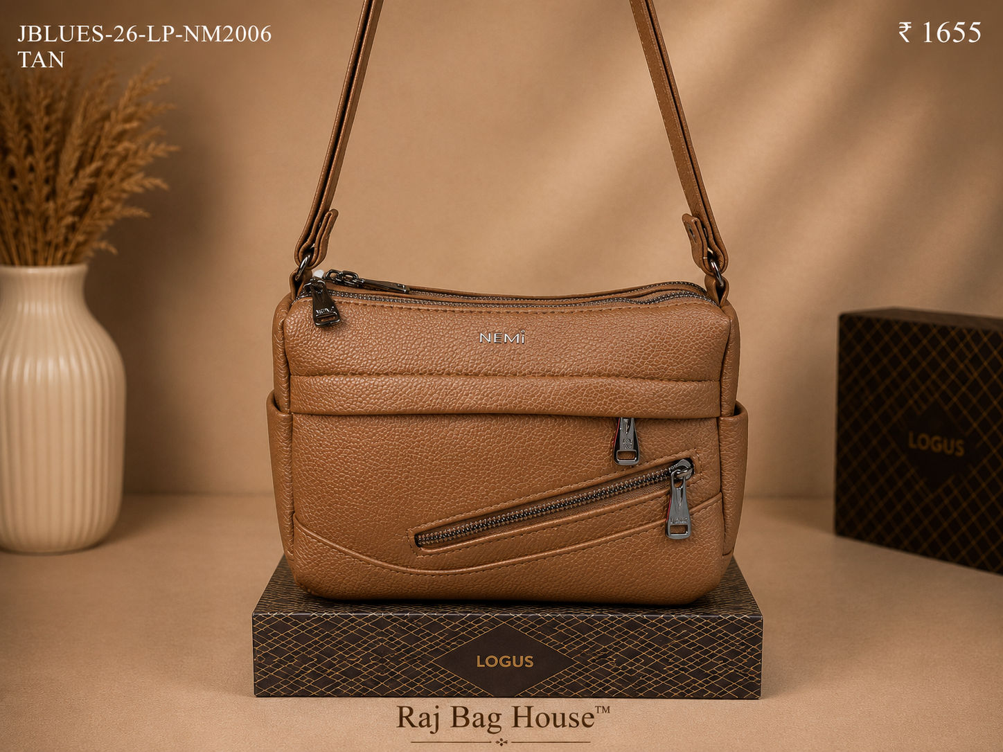Nemi Jblue Nm2006 Small Sling Bag – Brown