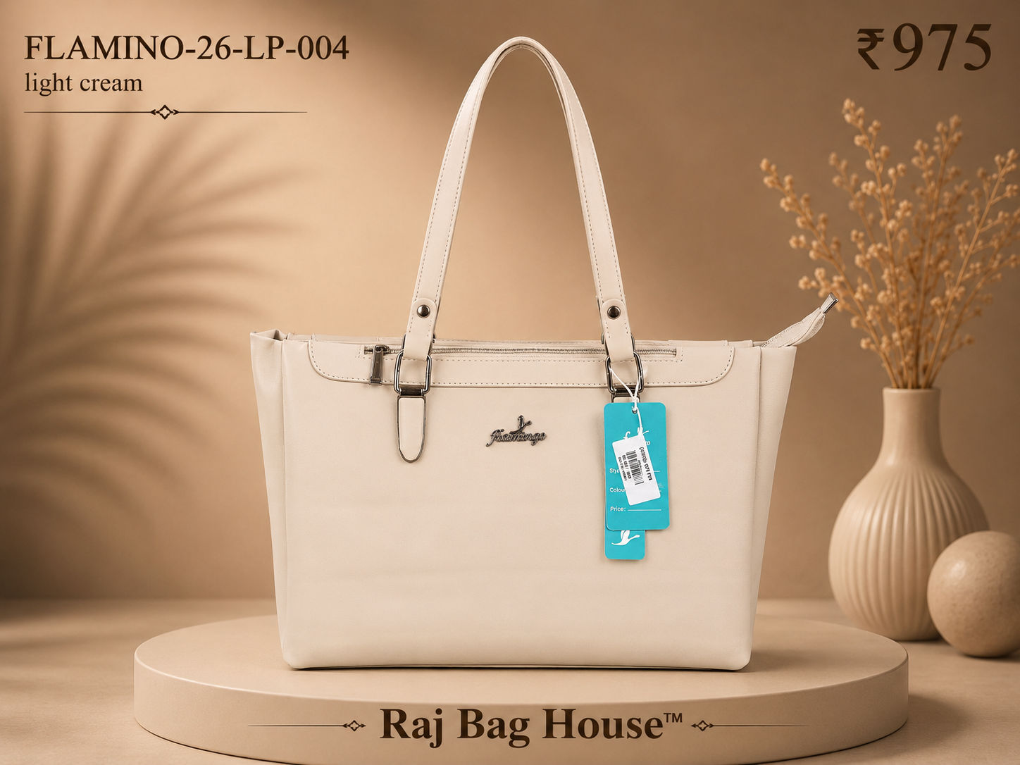 Flamingo Flamino 004 Light Tote Bag – Light Cream