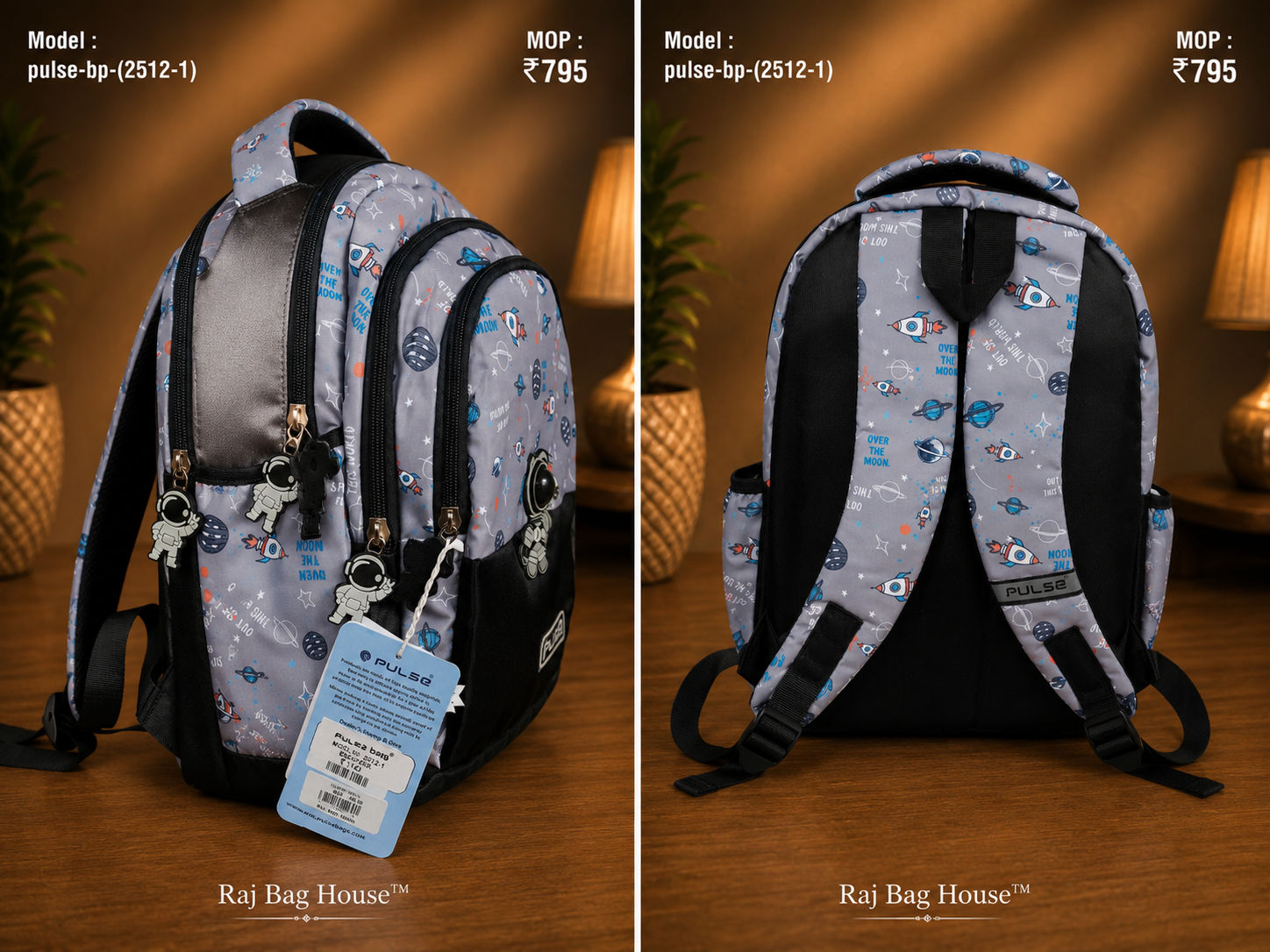 Imported Pulse (2511 1) Light Medium School Backpack – Black / Light Grey 2