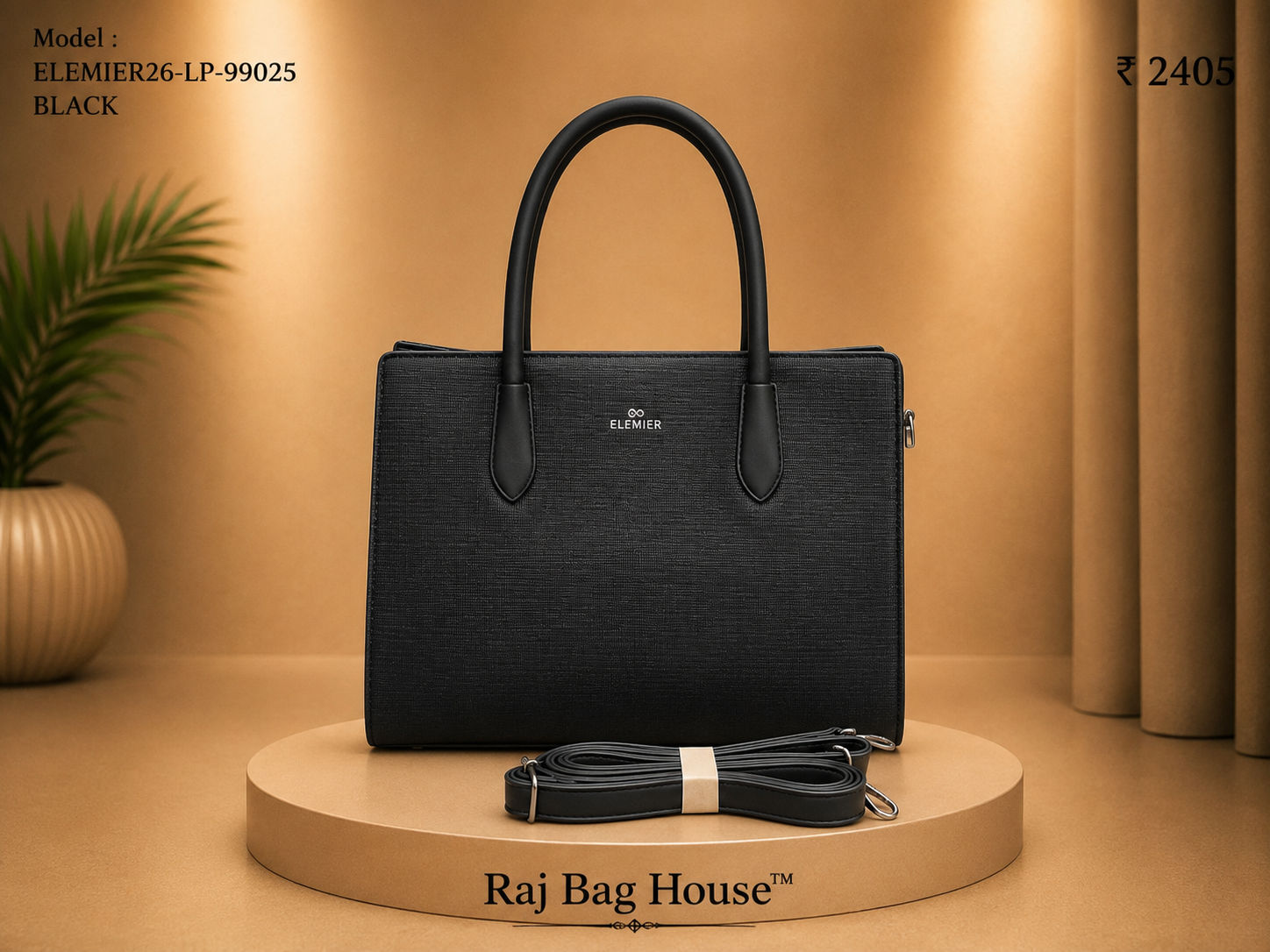 Elemier 99025 Handbag – Black