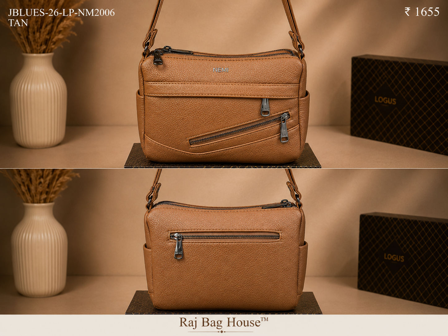Nemi Jblue Nm2006 Small Sling Bag – Brown 2