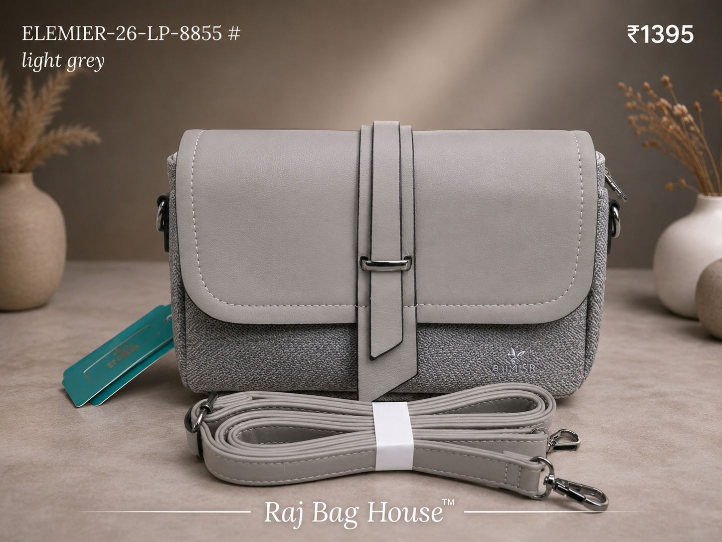 Elemier 8855 Light Sling Bag – Light Grey