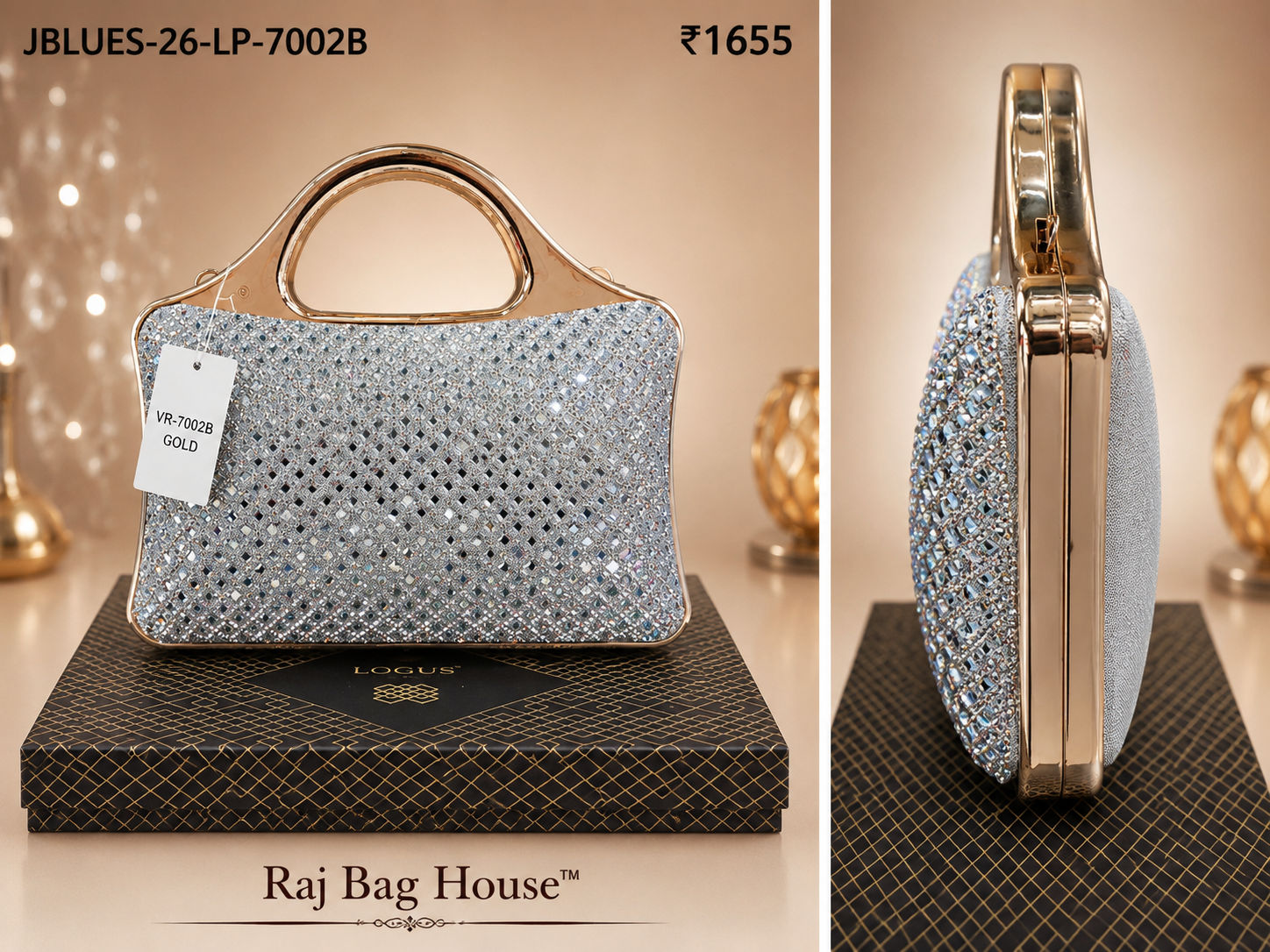 J Blues Handbag 26-LP-7002B - Silver
