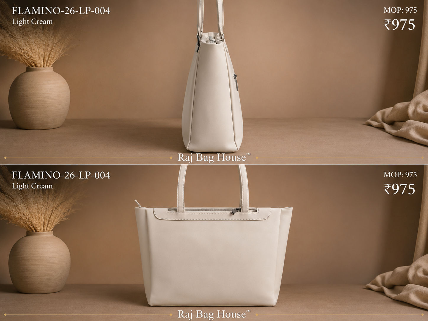 Flamingo Flamino 004 Light Tote Bag – Light Cream 2