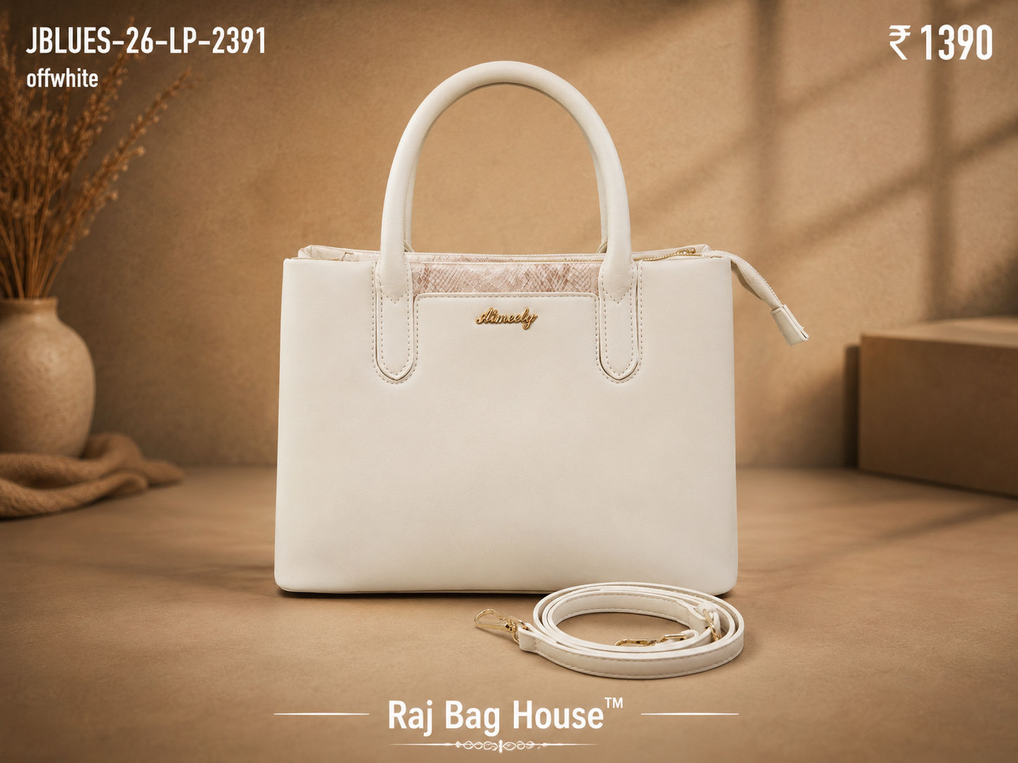 Aimeley J-Blues 2391 Offwhite Handbag – Off White