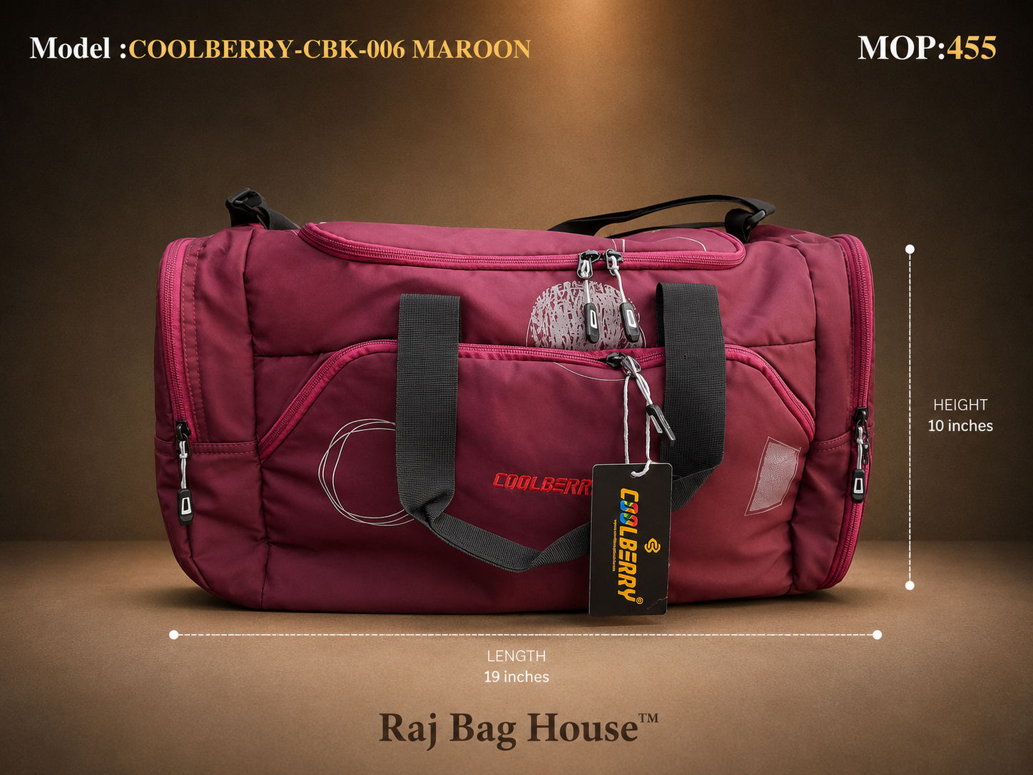 Cool Berry Coolberry Cbk 006 Medium Travel Bag – Maroon