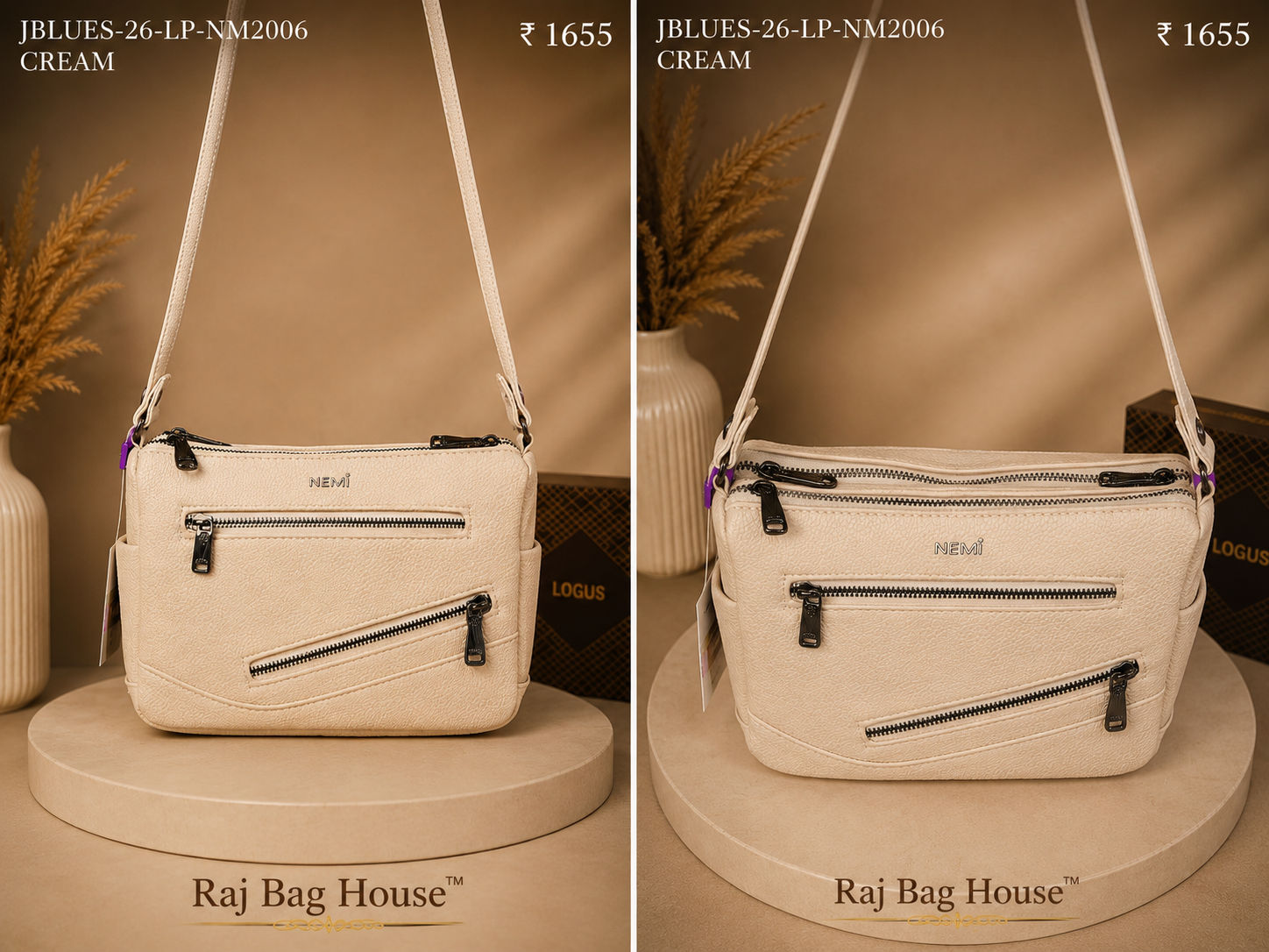 Nemi Jblue Nm2006 Small Sling Bag – Cream 2