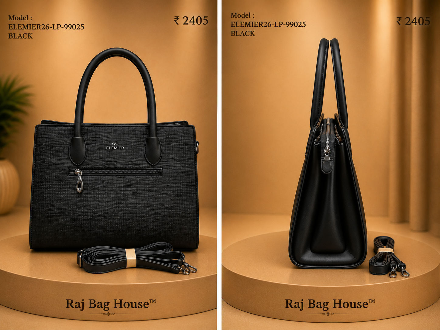 Elemier 99025 Handbag – Black 2