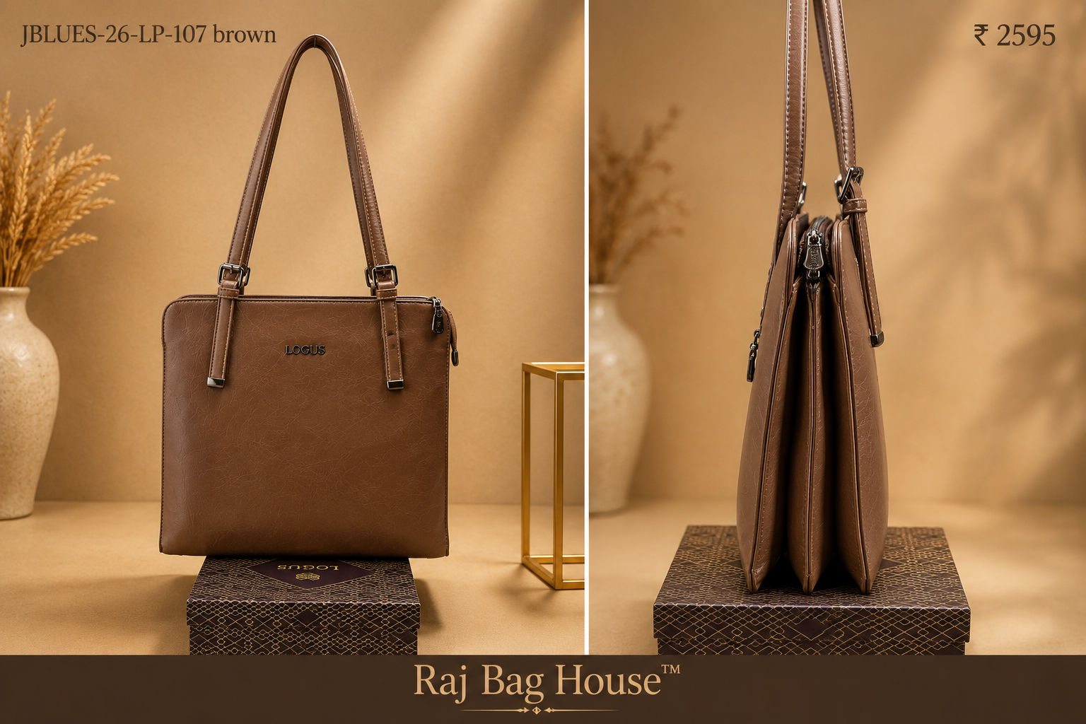 Logus J-Blues 107 Small Tote Bag – Brown 2