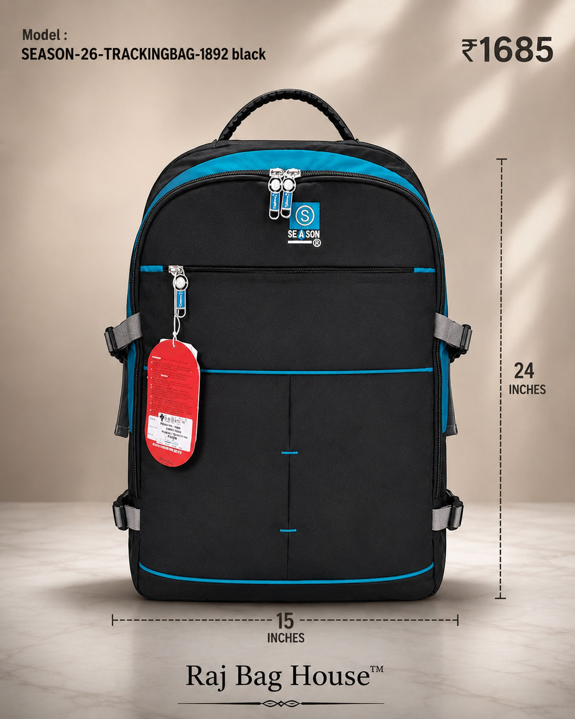 Season Trekking Backpack 1892 - Black