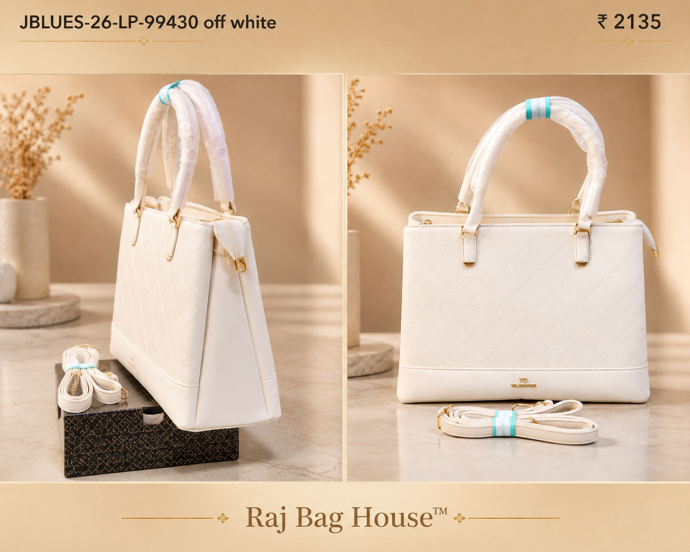 Valendnee J-Blues 99430 Handbag – Off White
