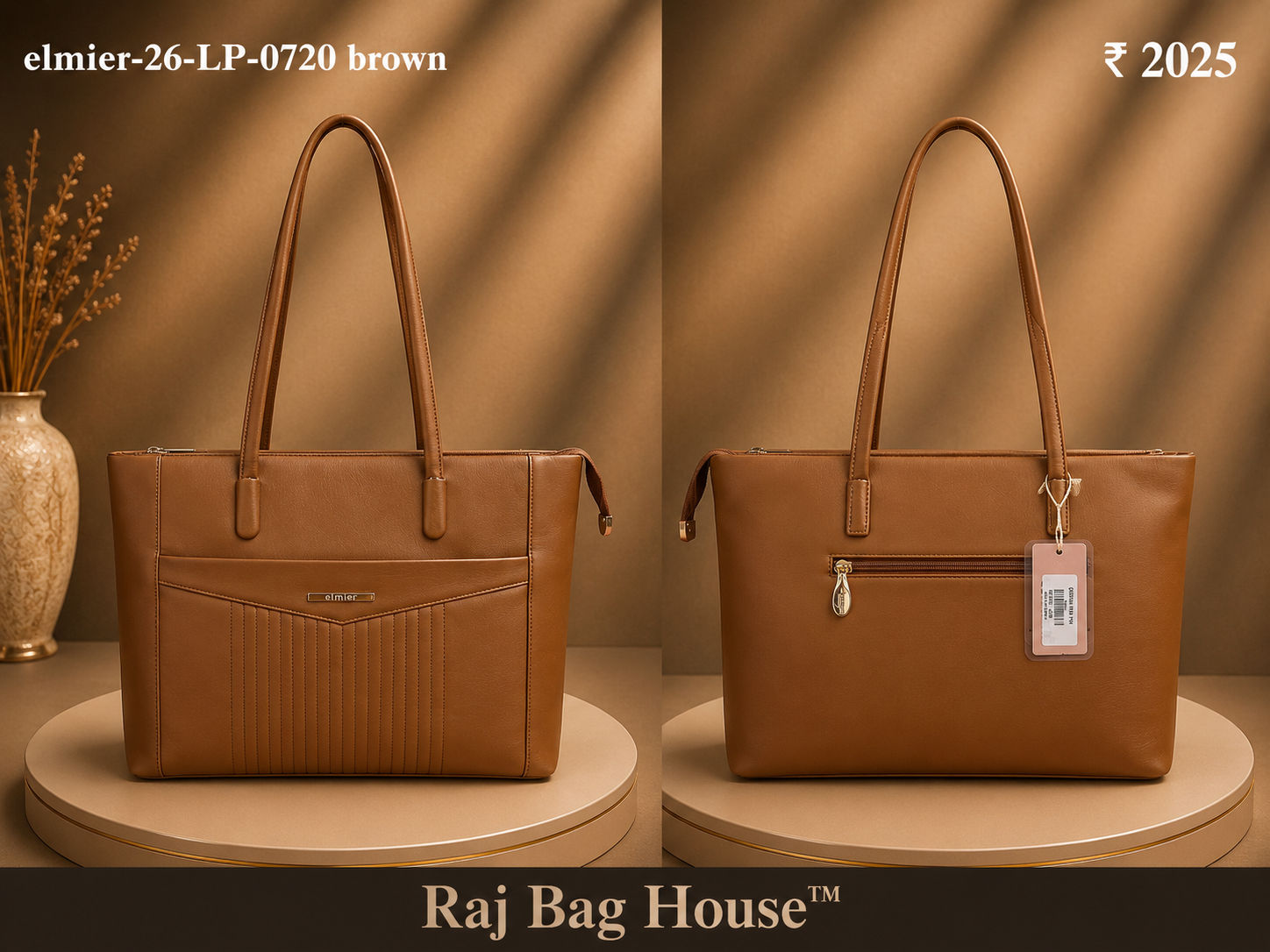 Elemier 0720 Tote Bag – Brown