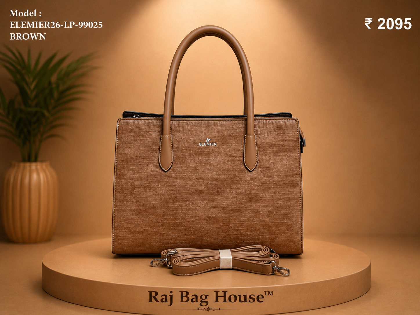 Elemier 99025 Handbag – Brown