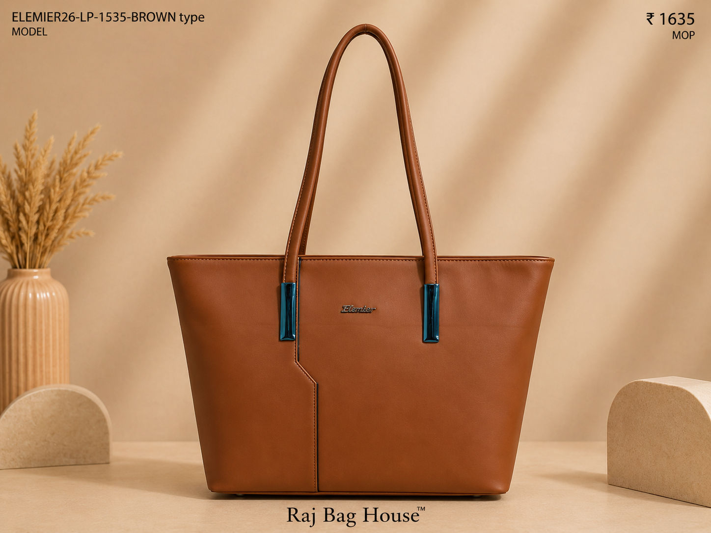 Elemier 1535 Tote Bag – Brown
