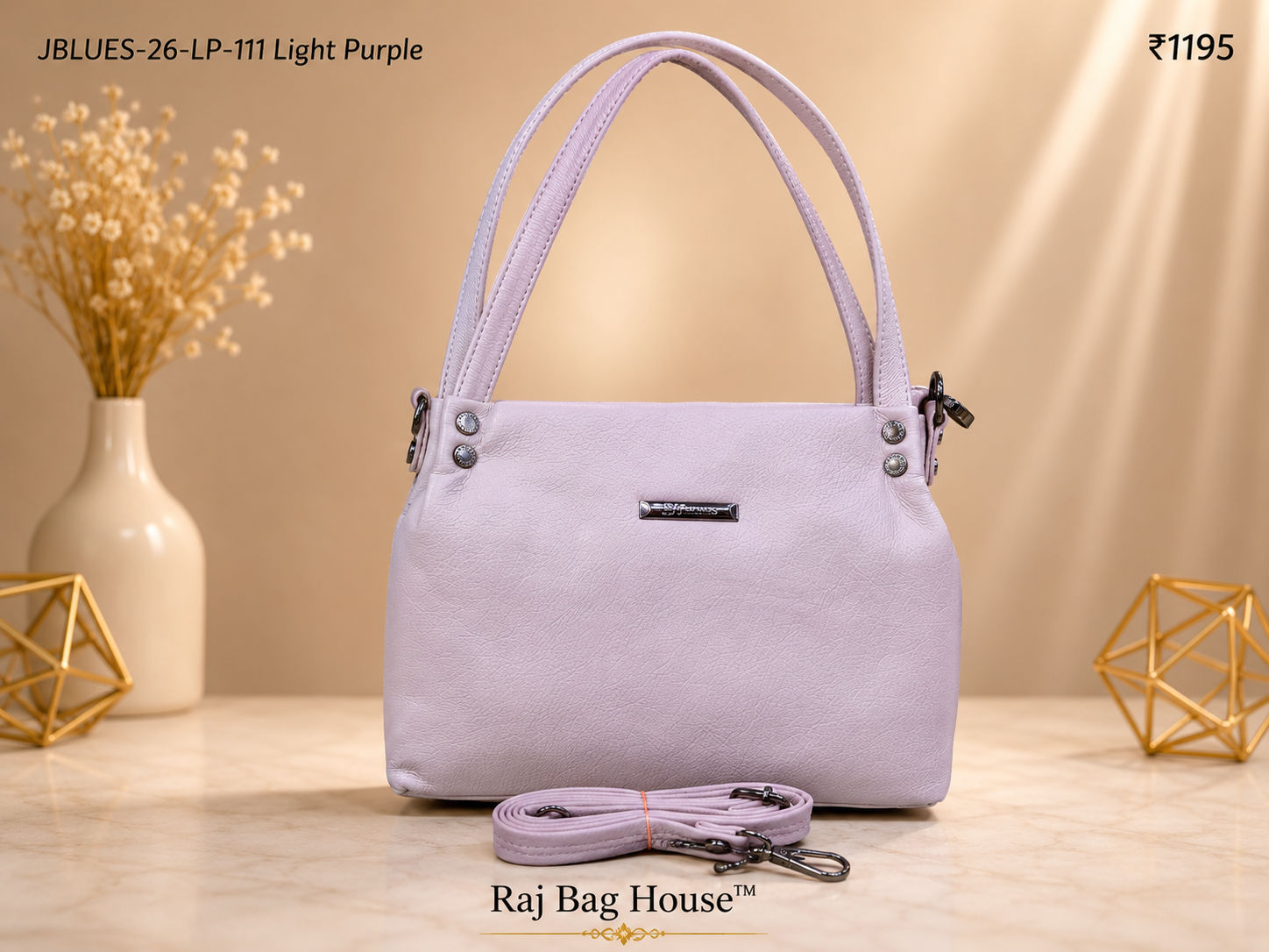 J Blues Handbag Cum Sling 111 - Light Purple
