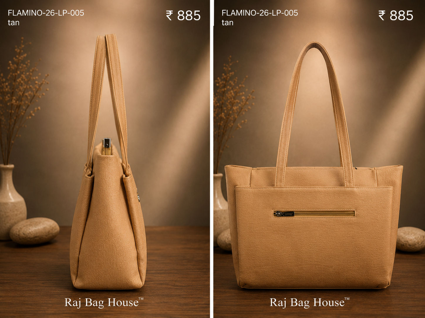 Flamingo Flamino 005 Tote Bag – Tan 2