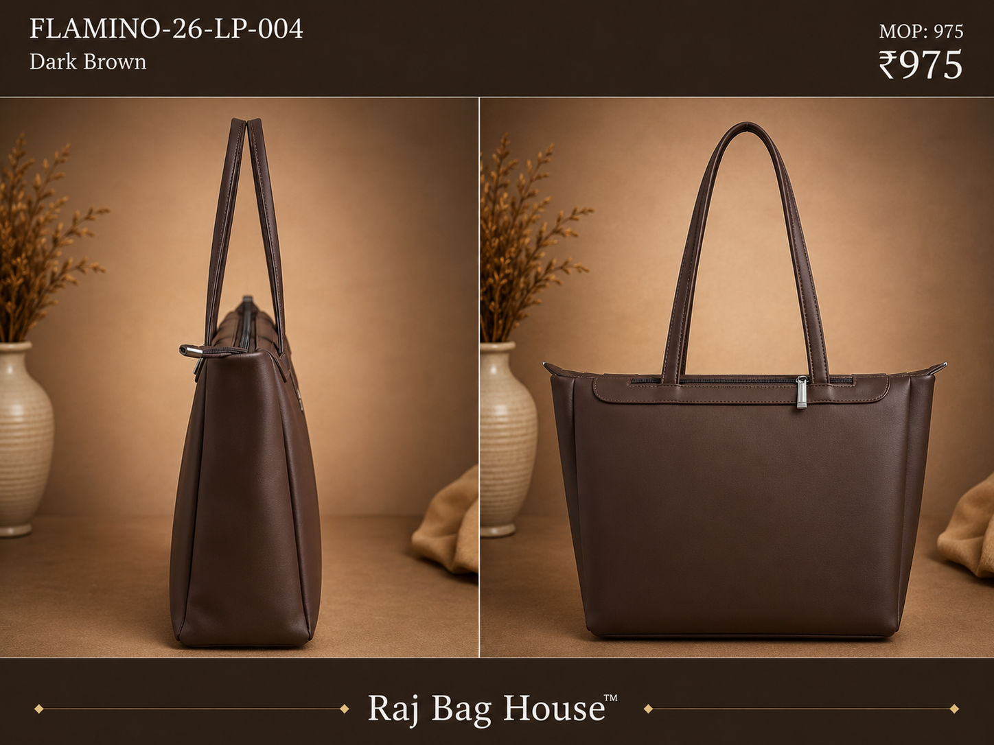 Flamingo Flamino 004 Tote Bag – Dark Brown 2