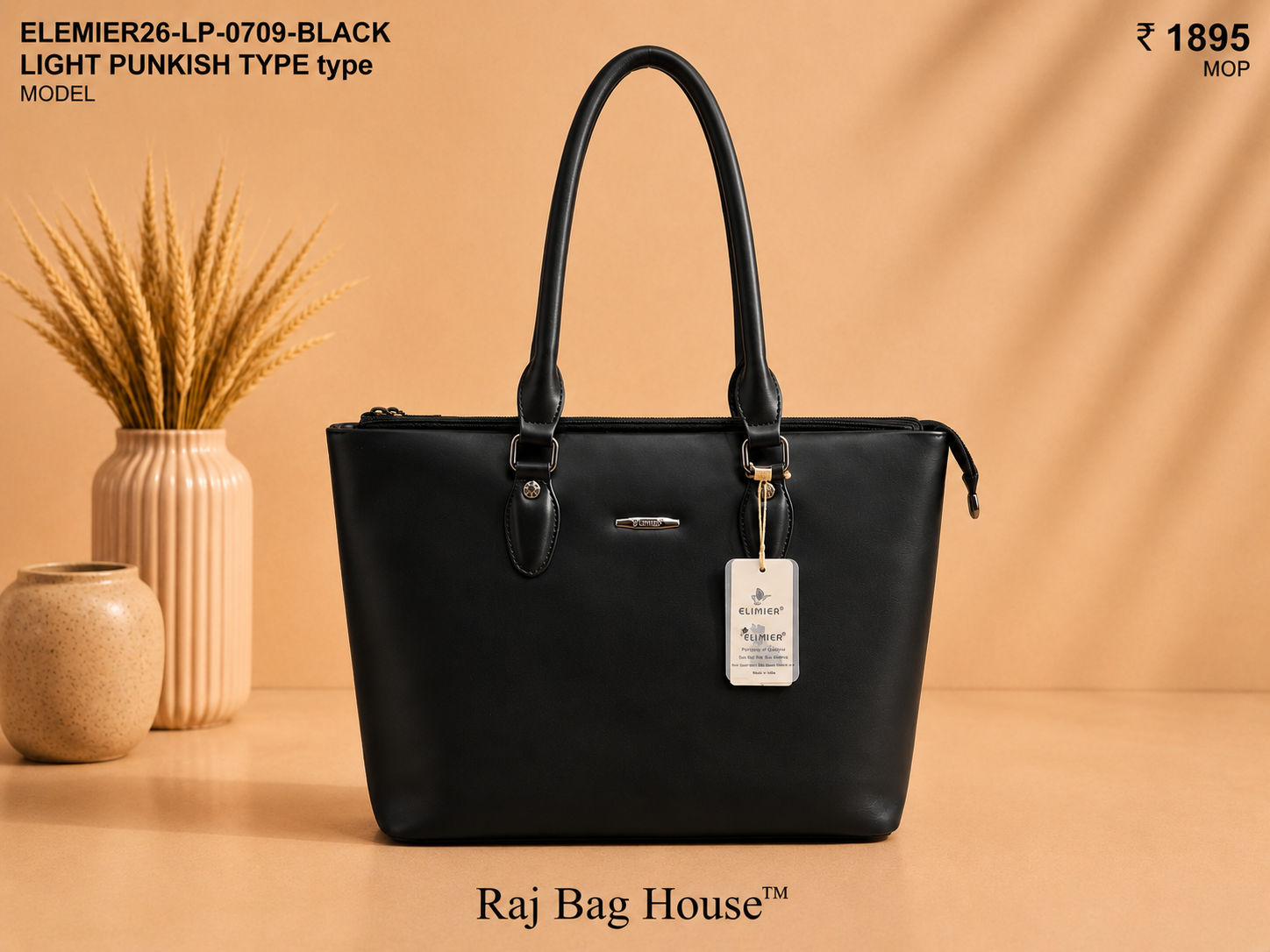 Elemier 0709 Tote Bag – Black