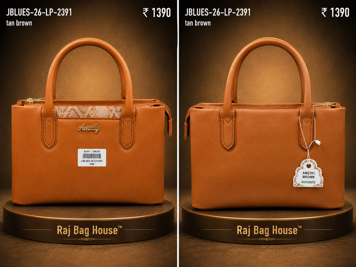 Aimeley J-Blues 2391 Handbag – Tan Brown 2