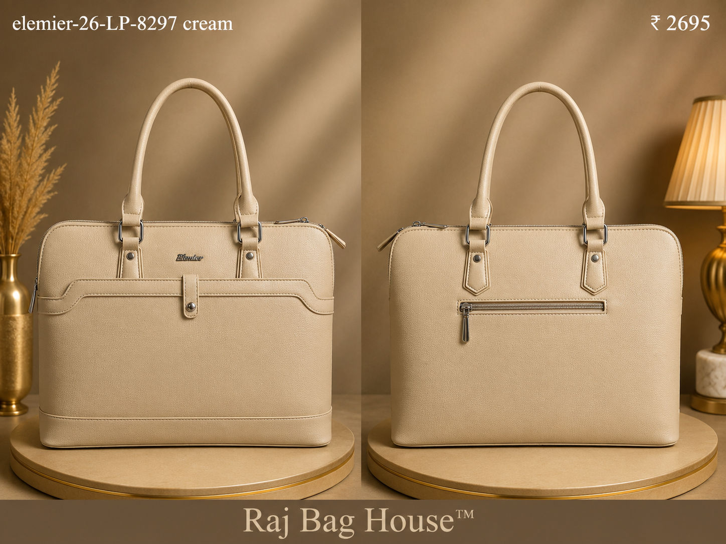 Elemier 8297 Handbag – Cream