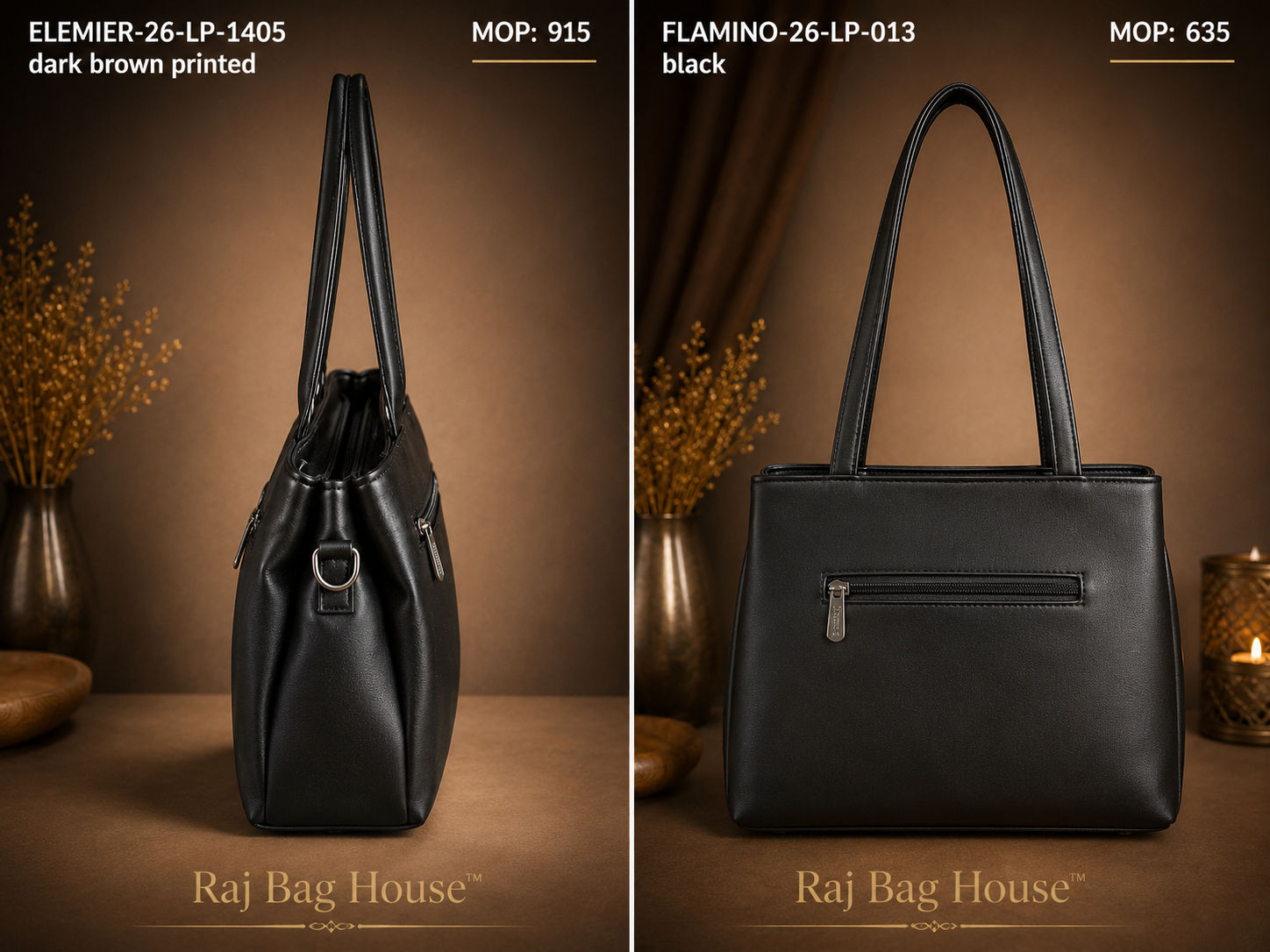 Flamingo Flamino 010 Handbag – Black 2