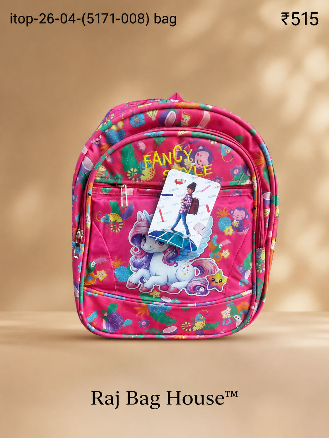 Itop 04(5172 008) Medium School Backpack – Pink
