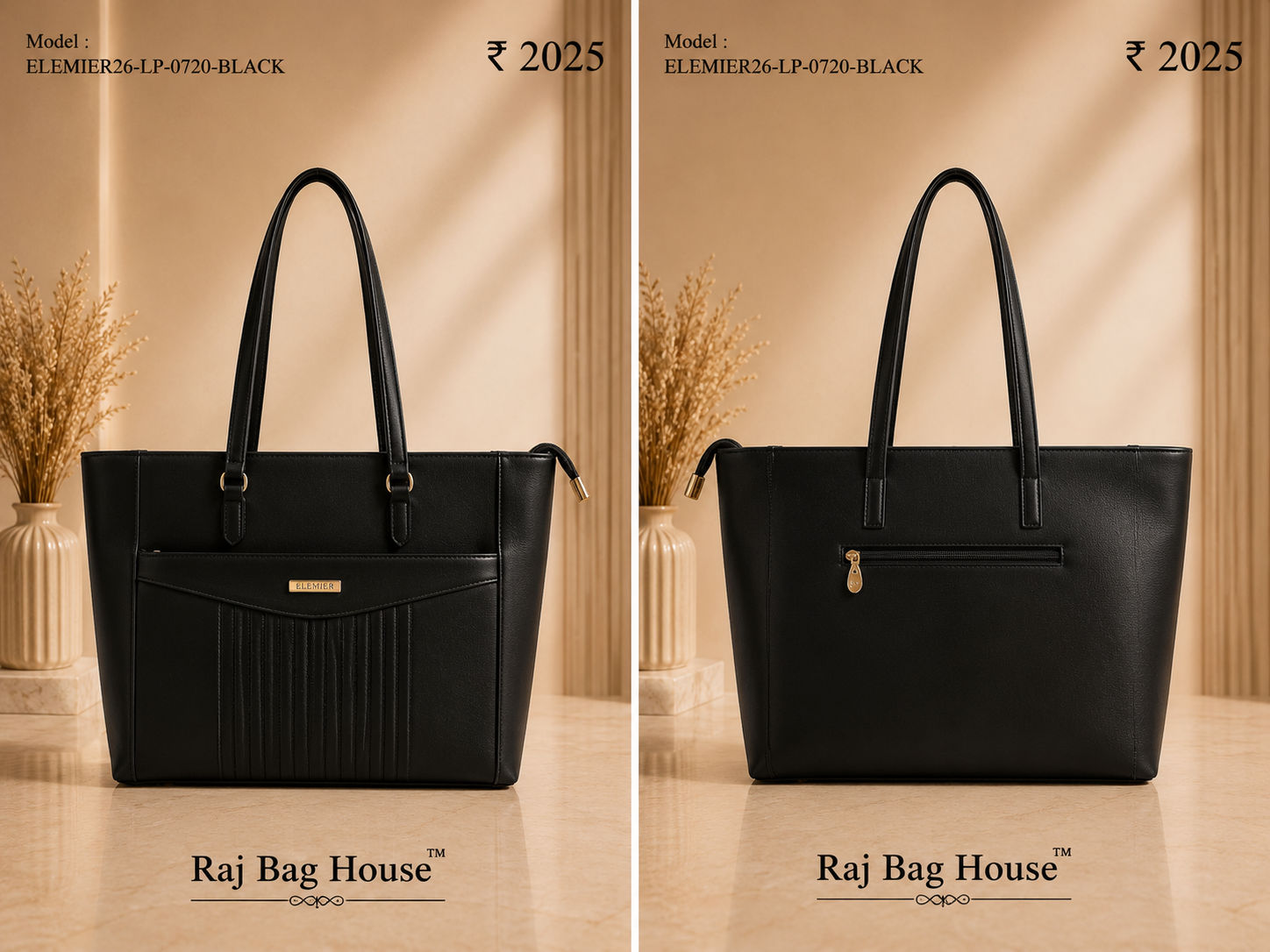 Elemier 0720 Tote Bag – Black 2