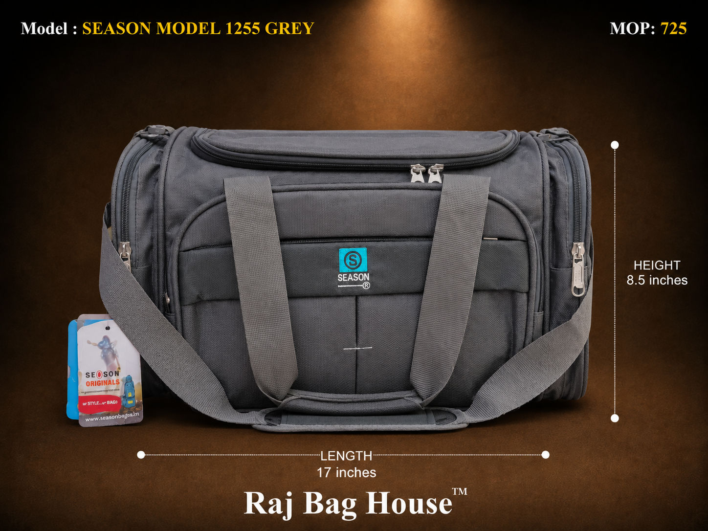 Season Duffle Bag 1255 - Grey