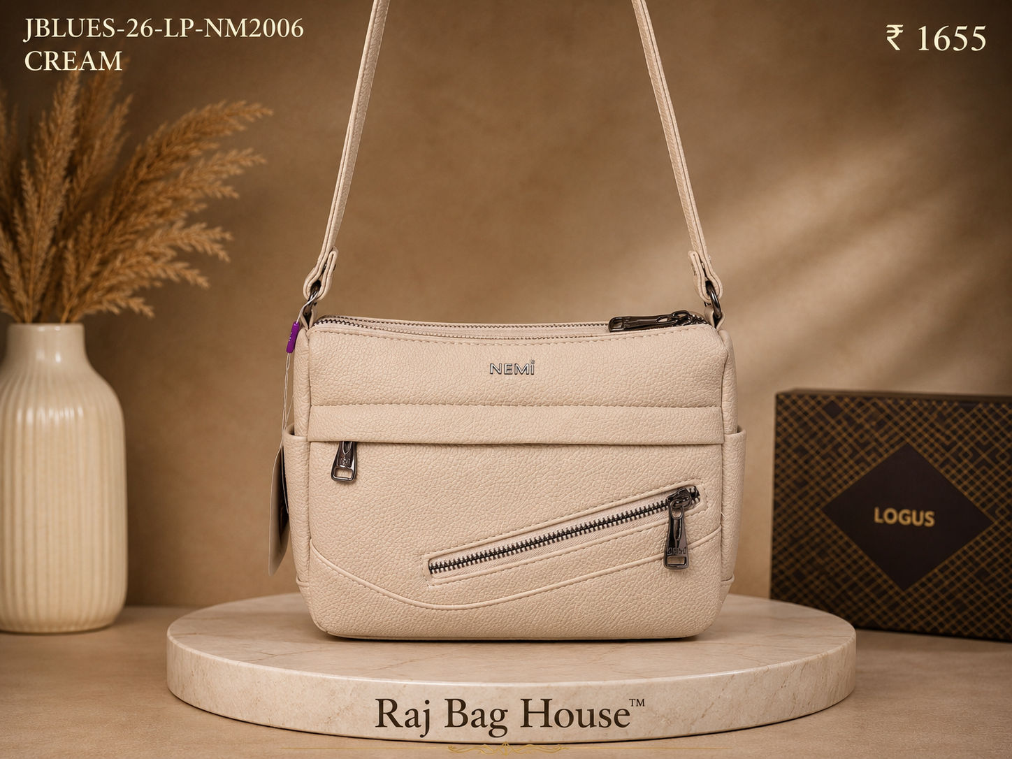 Nemi Jblue Nm2006 Small Sling Bag – Cream