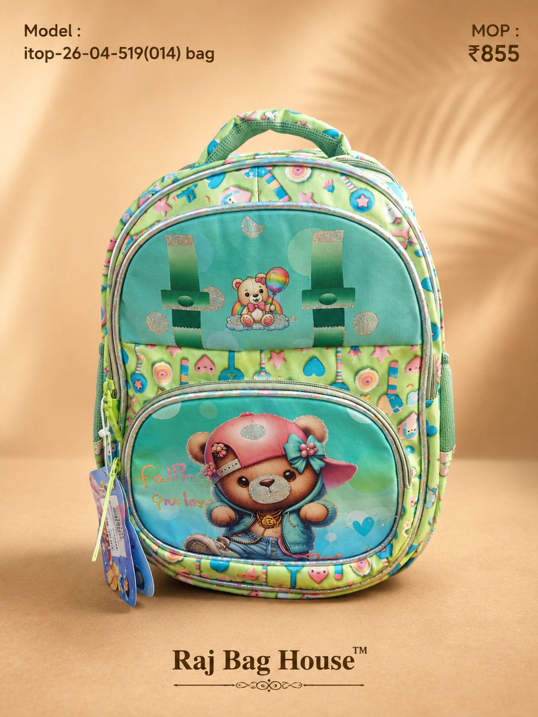 Itop 04 519(014) Medium School Backpack – Green