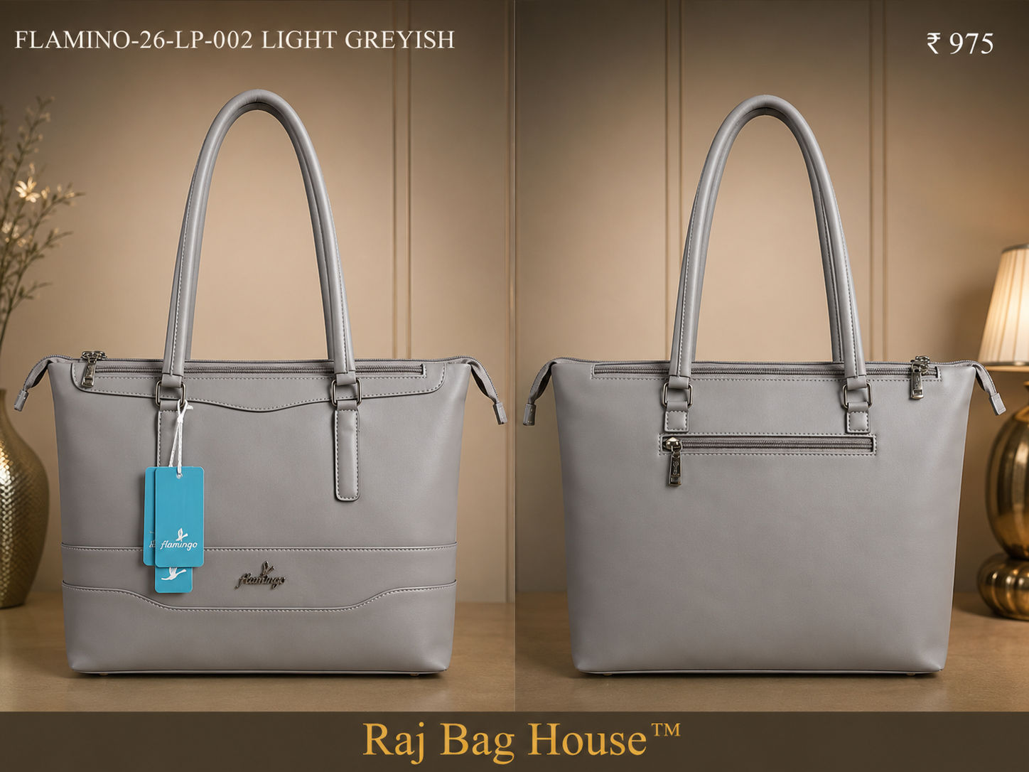 Women's Shoulder Tote Bag 26-LP-002 - Grey