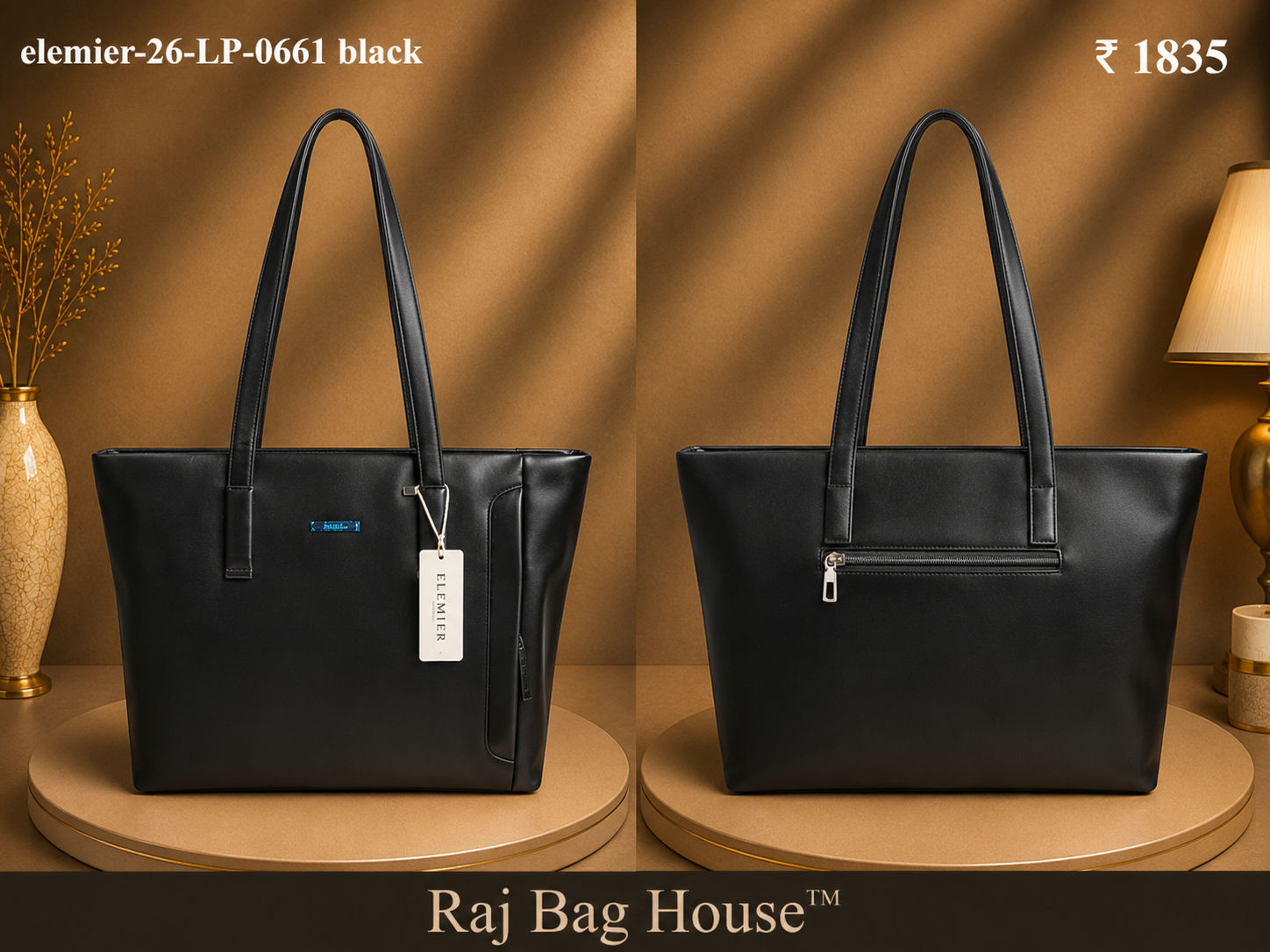Elemier 0661 Tote Bag – Black
