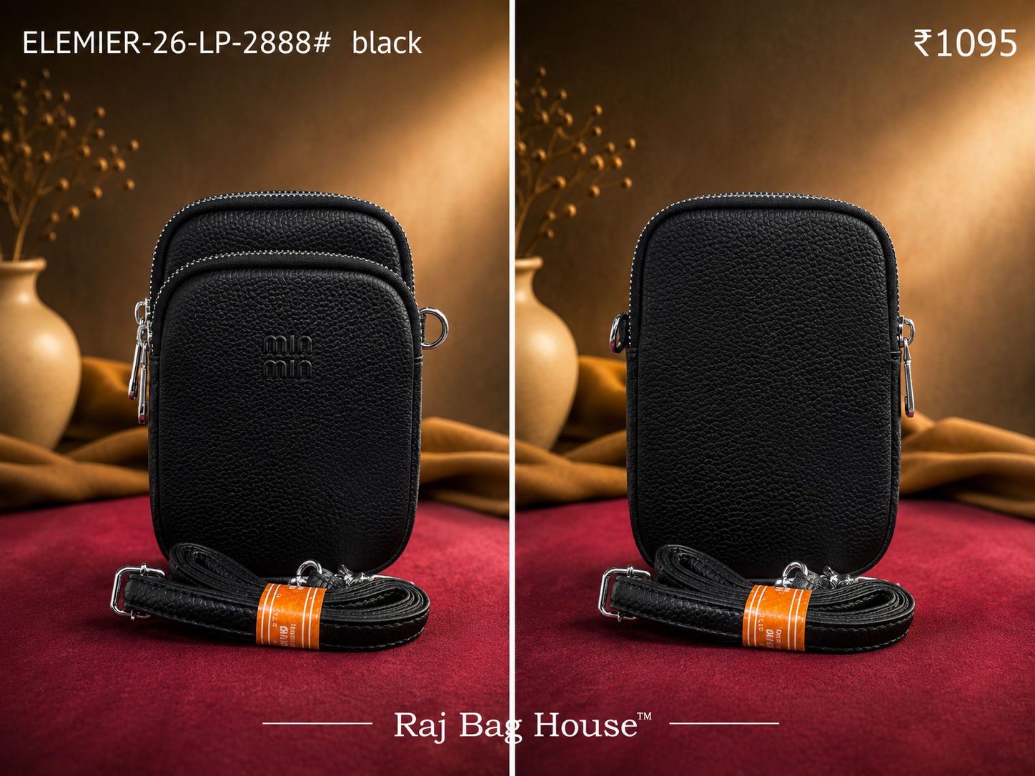 Imported Elemier 2888# Small Handbag – Black 2