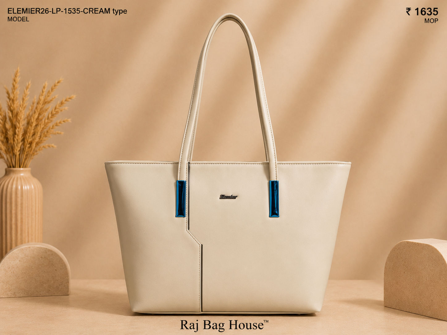 Elemier 1535 Tote Bag – Cream