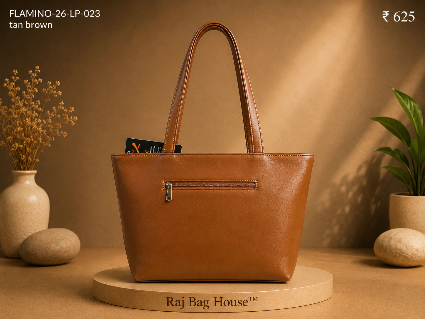 Flamingo Flamino 023 Tote Bag – Tan Brown 2