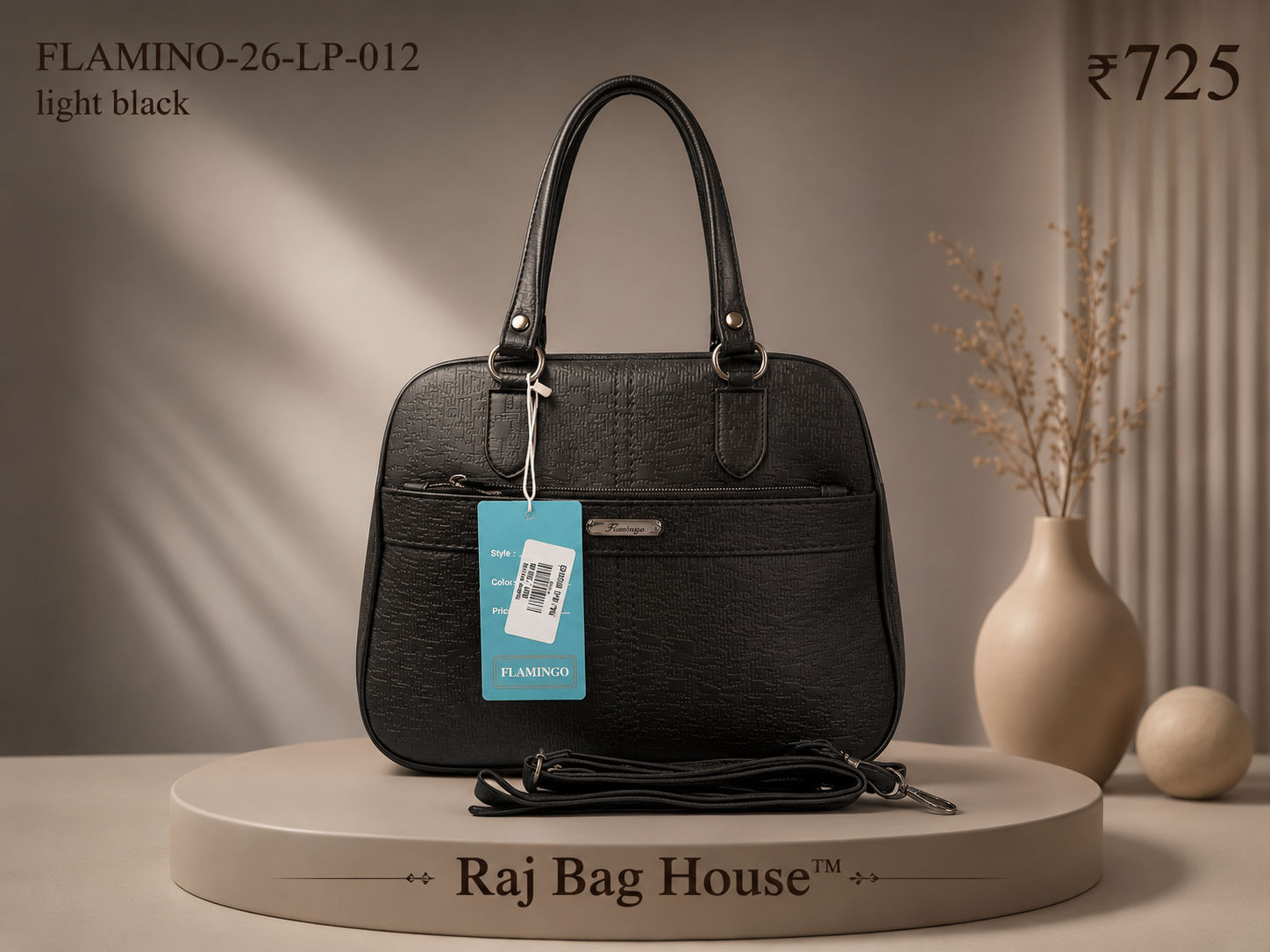 Flamingo Flamino 012 Handbag – Black