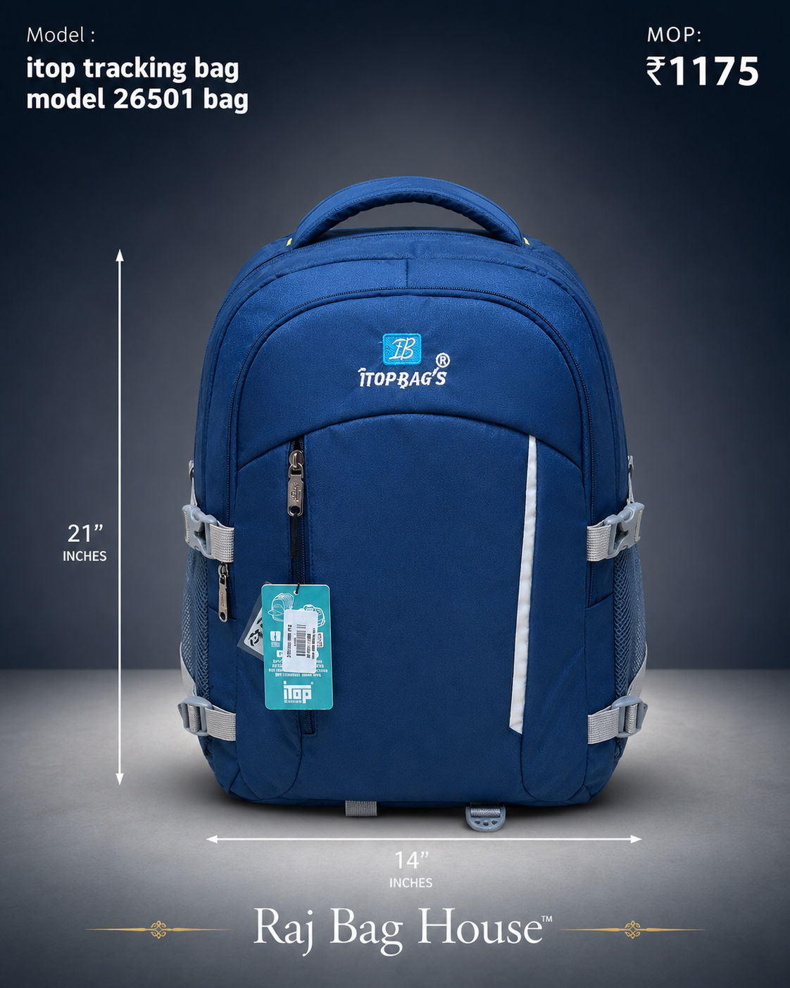 Itop Itop Tracking Model 26501 Large Travel Bag – Navy Blue