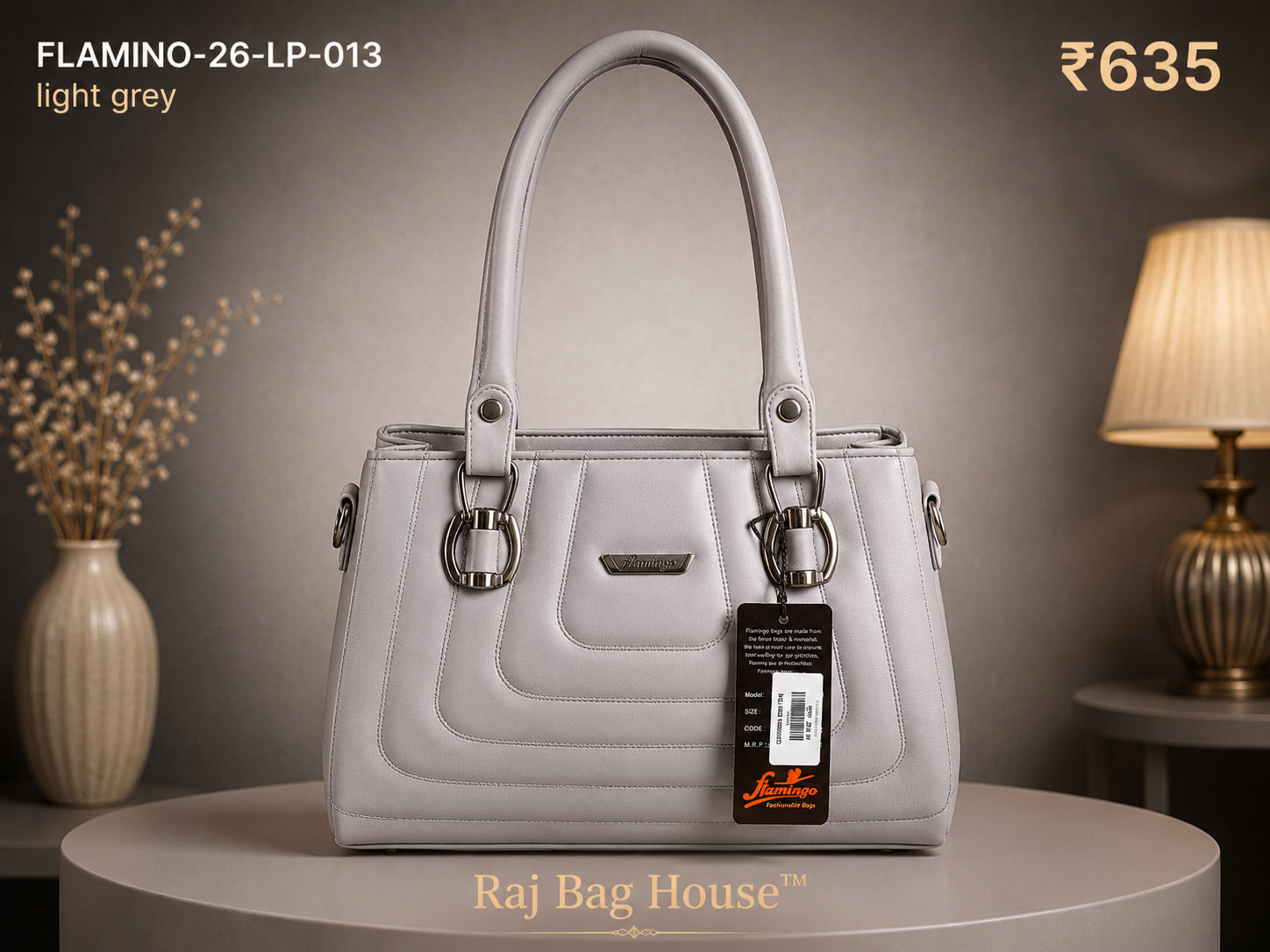 Flamingo Flamino 010 Light Handbag – Light Grey