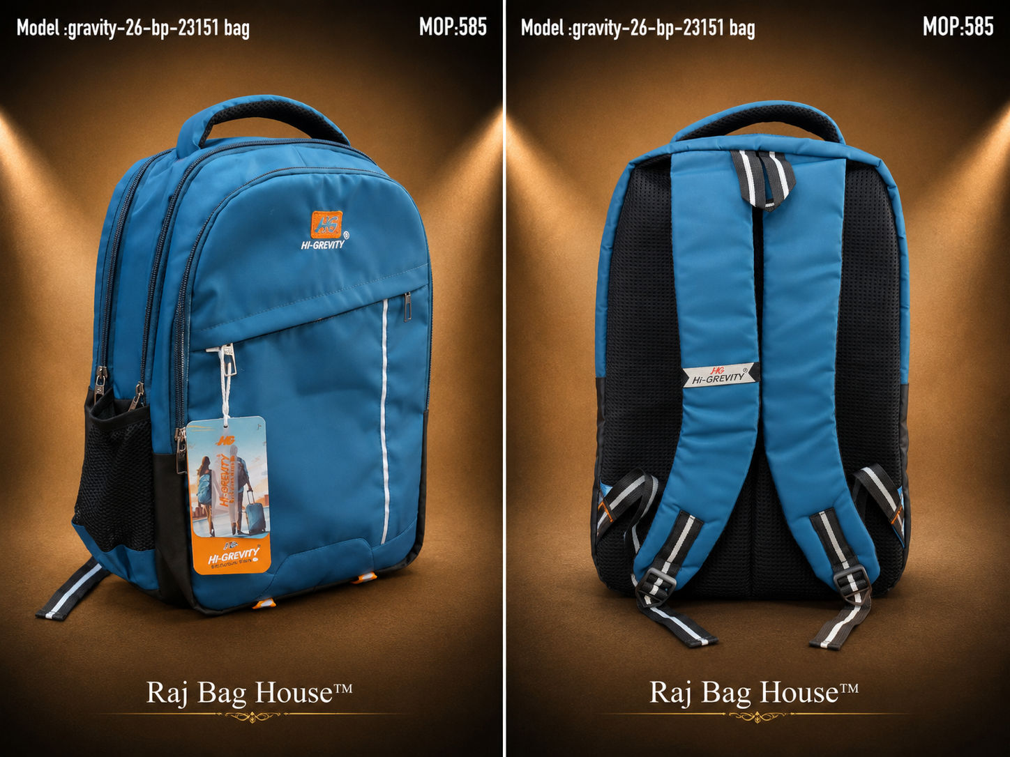 Gravity Gr 23151 Medium School Backpack – Sky Blue 2
