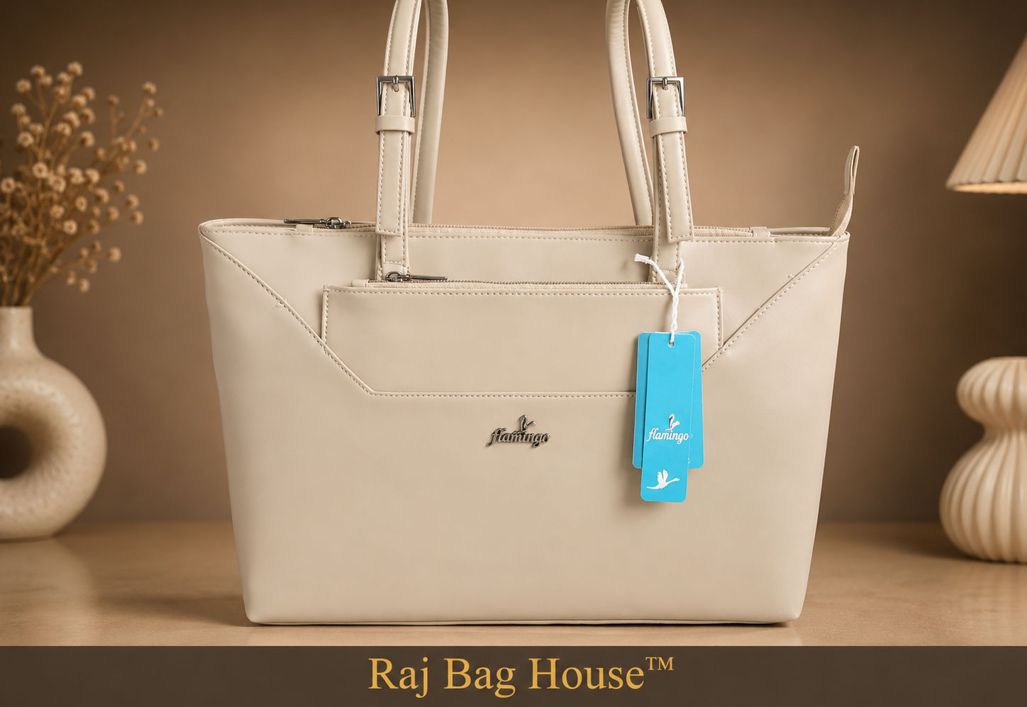 Women's Shoulder Tote Bag 26-LP-003 - Off White