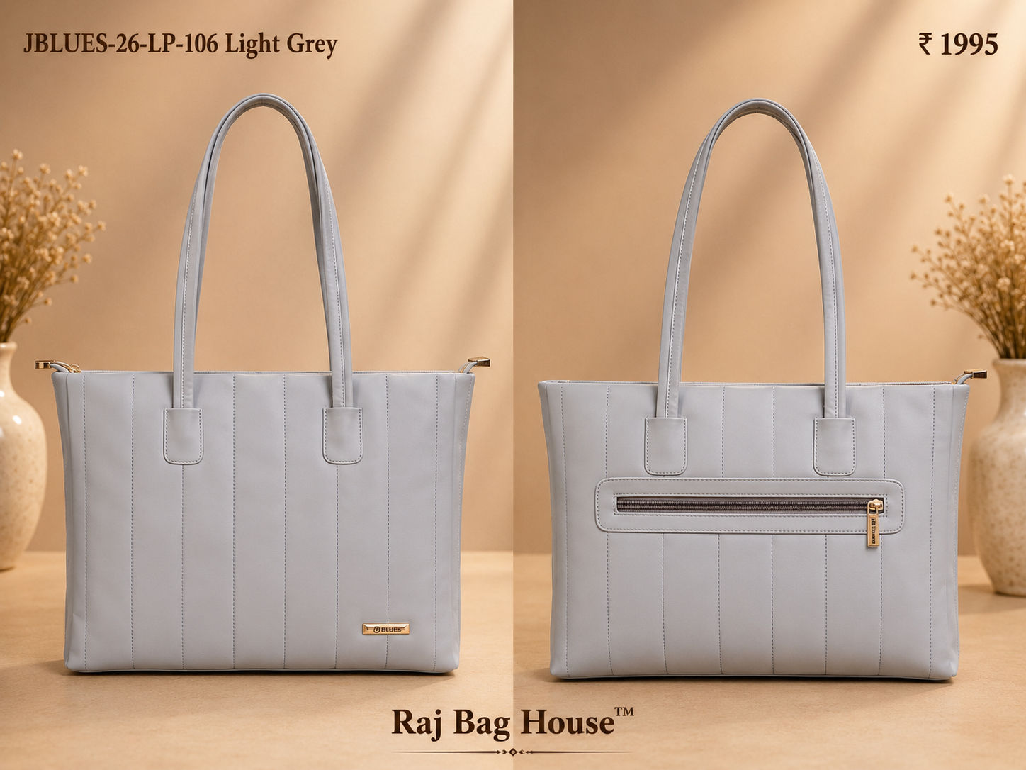J Blues Tote Bag 106 - Light Grey