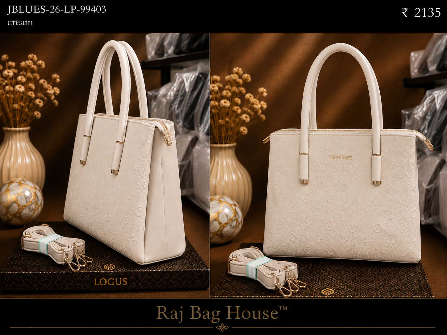 Valendnee J-Blues 99403 Handbag – Cream 2