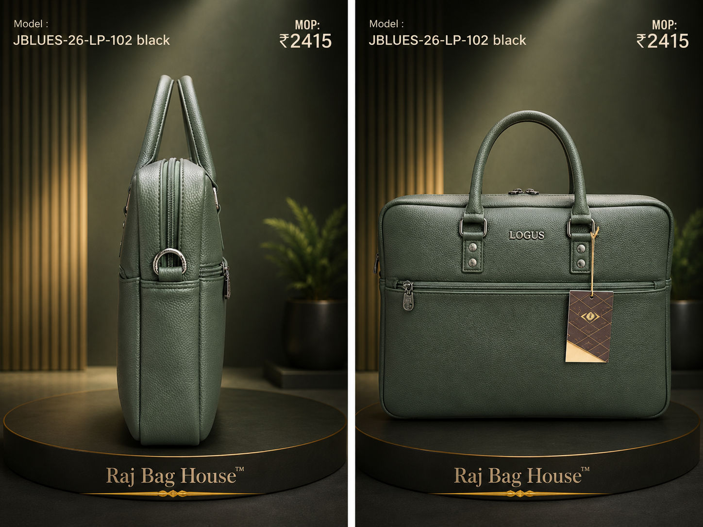 Logus J-Blues 102 Small Office Bag – Green 2